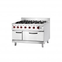 6 Burners Commercial Gas Hot Plate with Gas Oven TT-WE420D-1