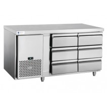 0~5 ℃ 1500MM 6 Drawers Best Undercounter Refrigerator TT-D1500ARD6K