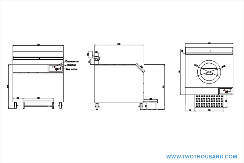The Illustration of Gas Tandoor Oven TT-TO03G
