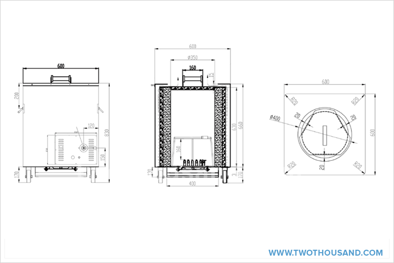 The Illustration of Gas Tandoor Oven TT-TO04G