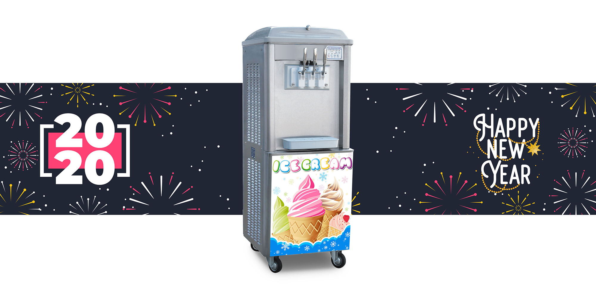 Happy 2020 New Year- ice cream machine
